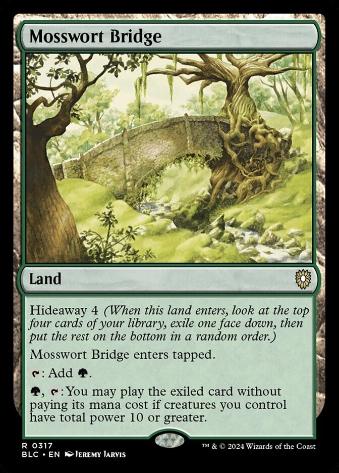 Mosswort Bridge 0317 Non Foil Rare Bloomburrow Commander MTG NM
