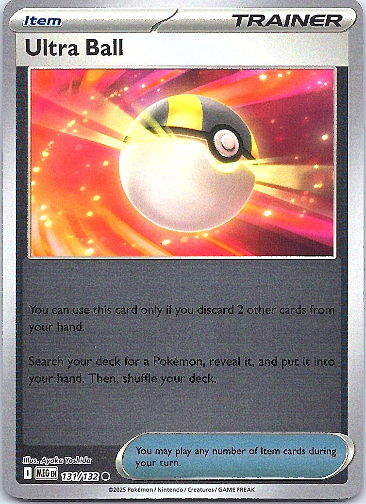 Ultra Ball Reverse Holo Common ME01: Mega Evolution 131/132 NM
