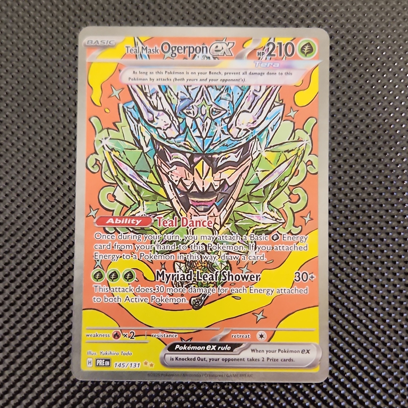 Pokémon TCG Teal Mask Ogerpon ex Sv: Prismatic Evolutions 145/131 SIR Holo EN