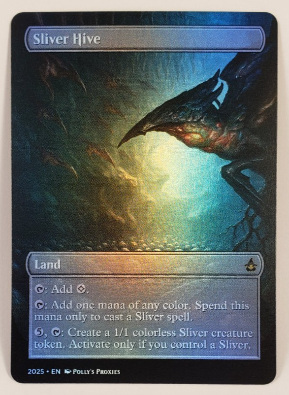 Sliver Hive FOIL Proxy Card with Custom Fantasy Art Design