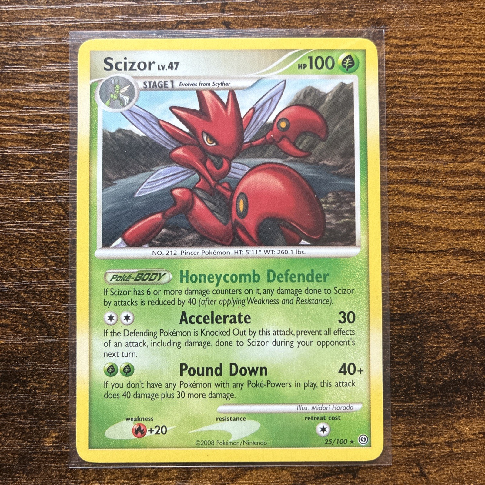 Pokemon Card – Scizor Stormfront 25/100 Rare Non-Holo Regular MP