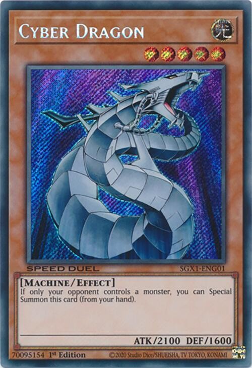 Yugioh Cyber Dragon (Secret Rare) 1st Edition Secret Rare SGX1-ENG01 NM