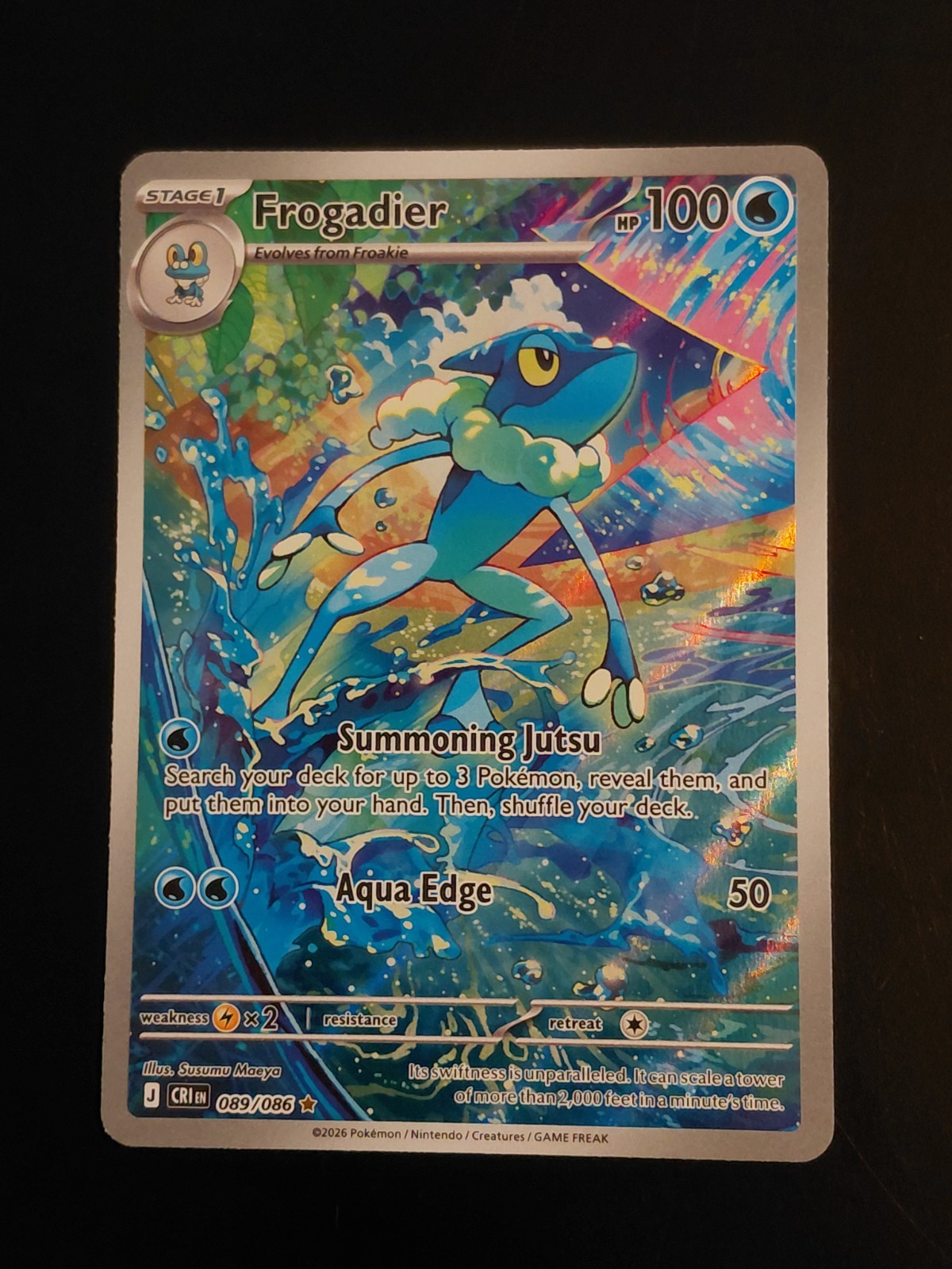 Pokémon Chaos Rising Frogadier 089/086 Illustration Rare