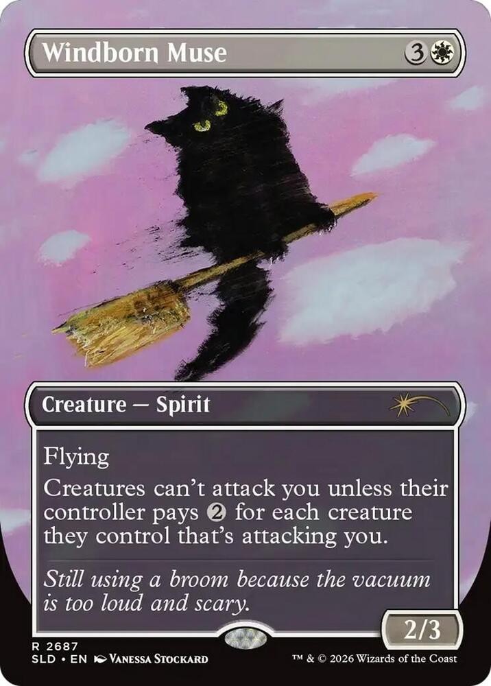 NM MTG REGULAR WINDBORN MUSE SECRET LAIR CATS ARE THE BEST PURR MAJESTY