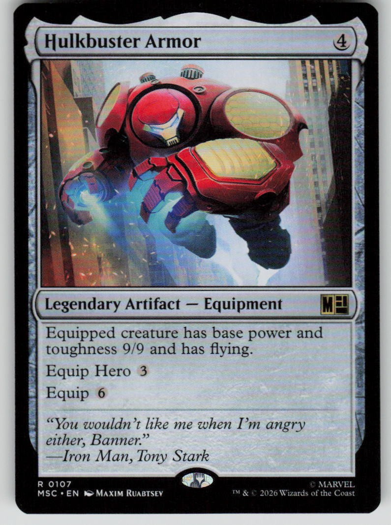 Hulkbuster Armor Rare Commander: Marvel Super Heroes 107 MTG Near Mint 2026