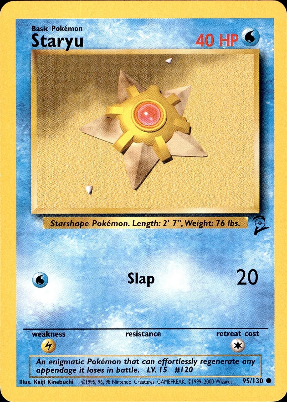 POKEMON STARYU 95 BASE SET 2 130 COMMON LP