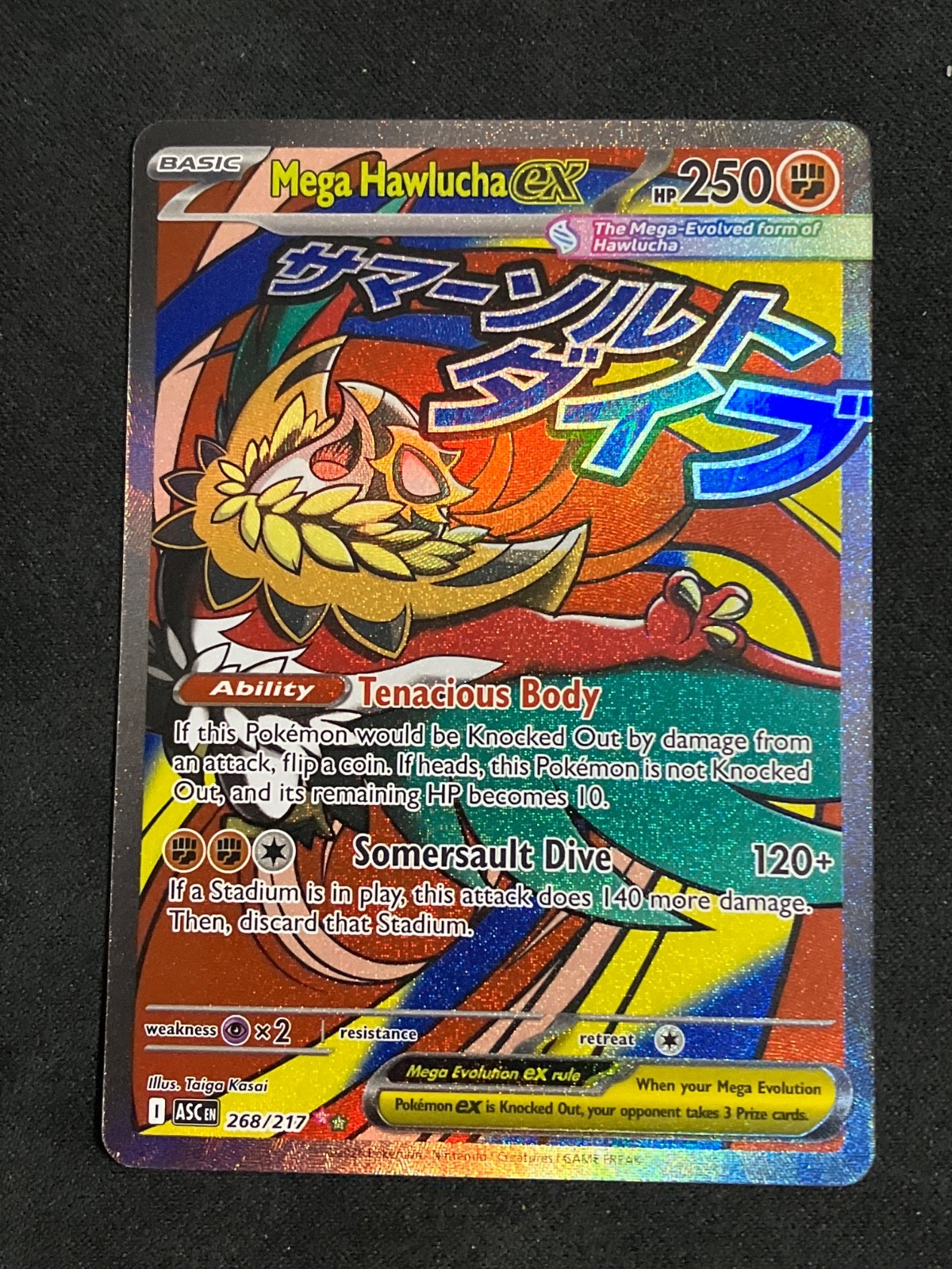 Pokemon MEGA HAWLUCHA EX 268/217 – Ascended Heroes – ULTRA RARE FULL ART