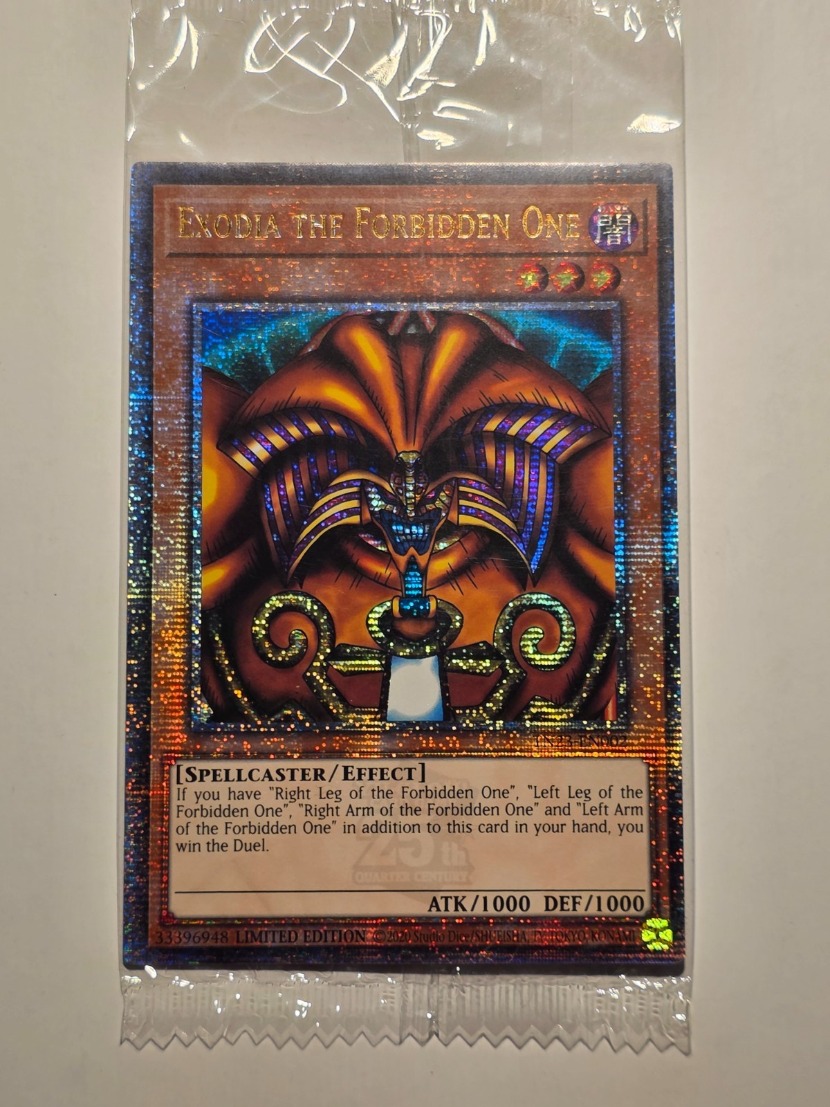 Exodia the Forbidden One●FULL SET●TN23+MP24●Quarter Century Secret Rare●37118