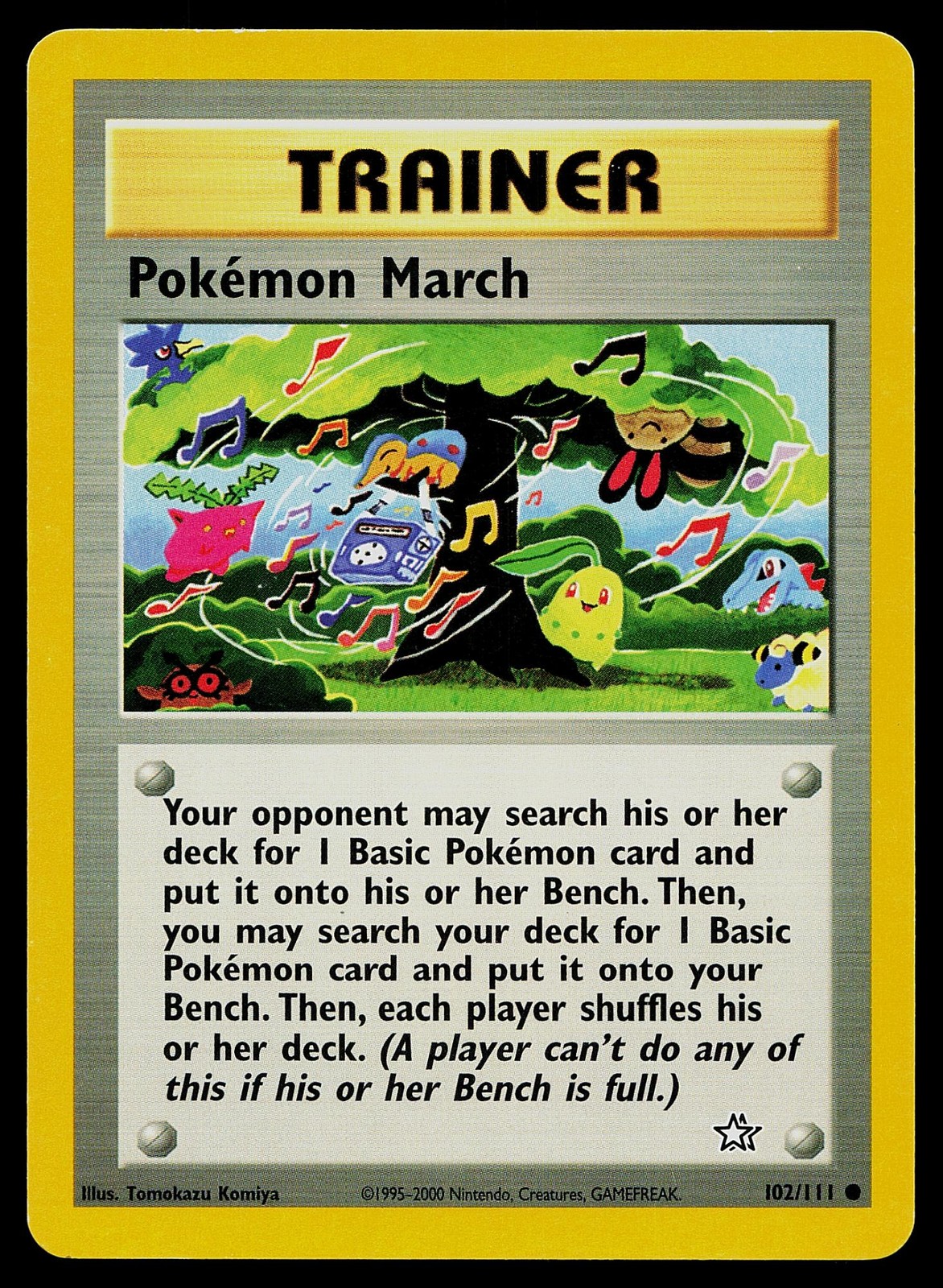 Pokemon Card Neo Genesis Pokemon March 102/111 Unlimited Common Komiya