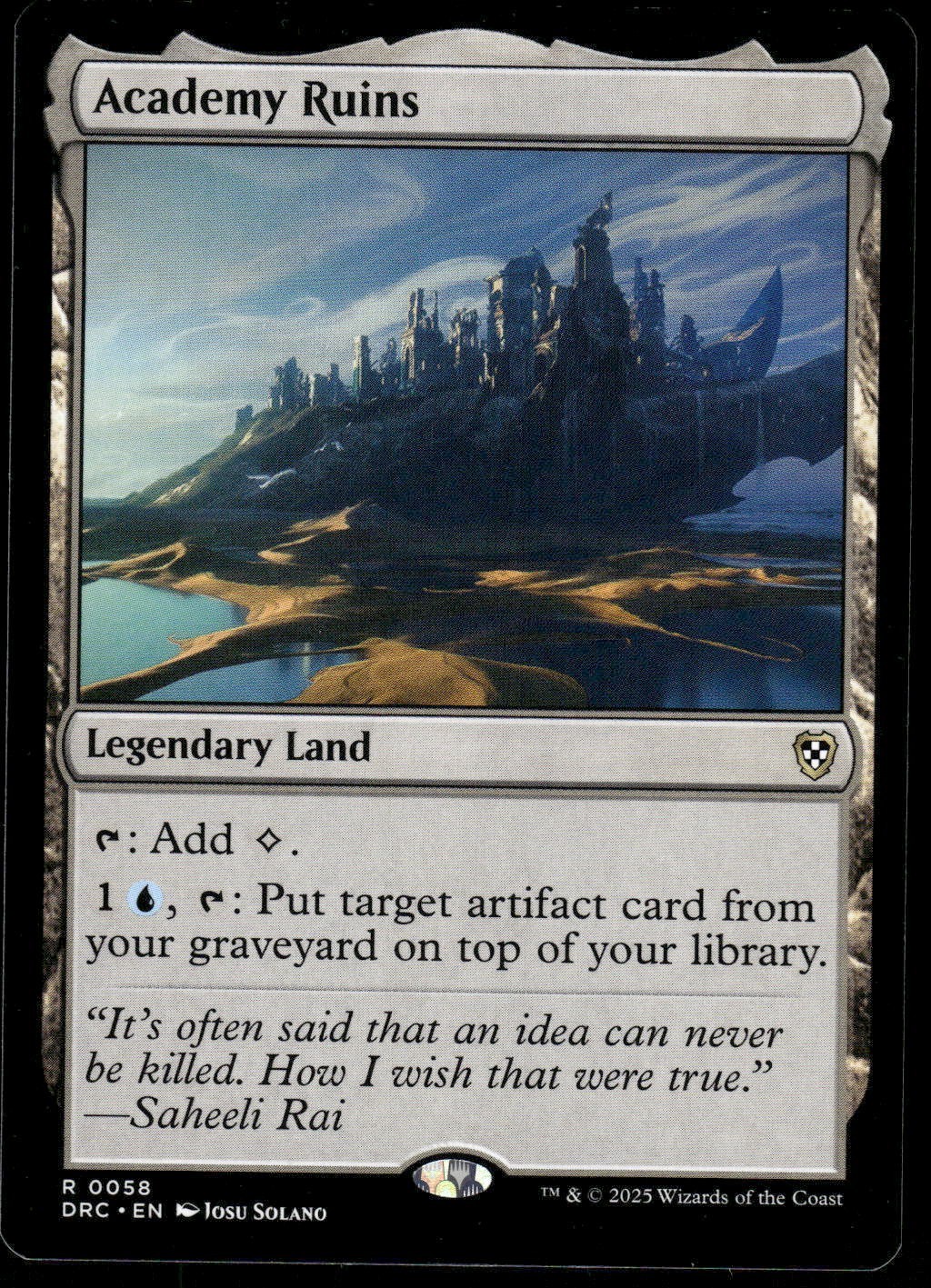 1x Academy Ruins – Commander: Aetherdrift – NM – MTG