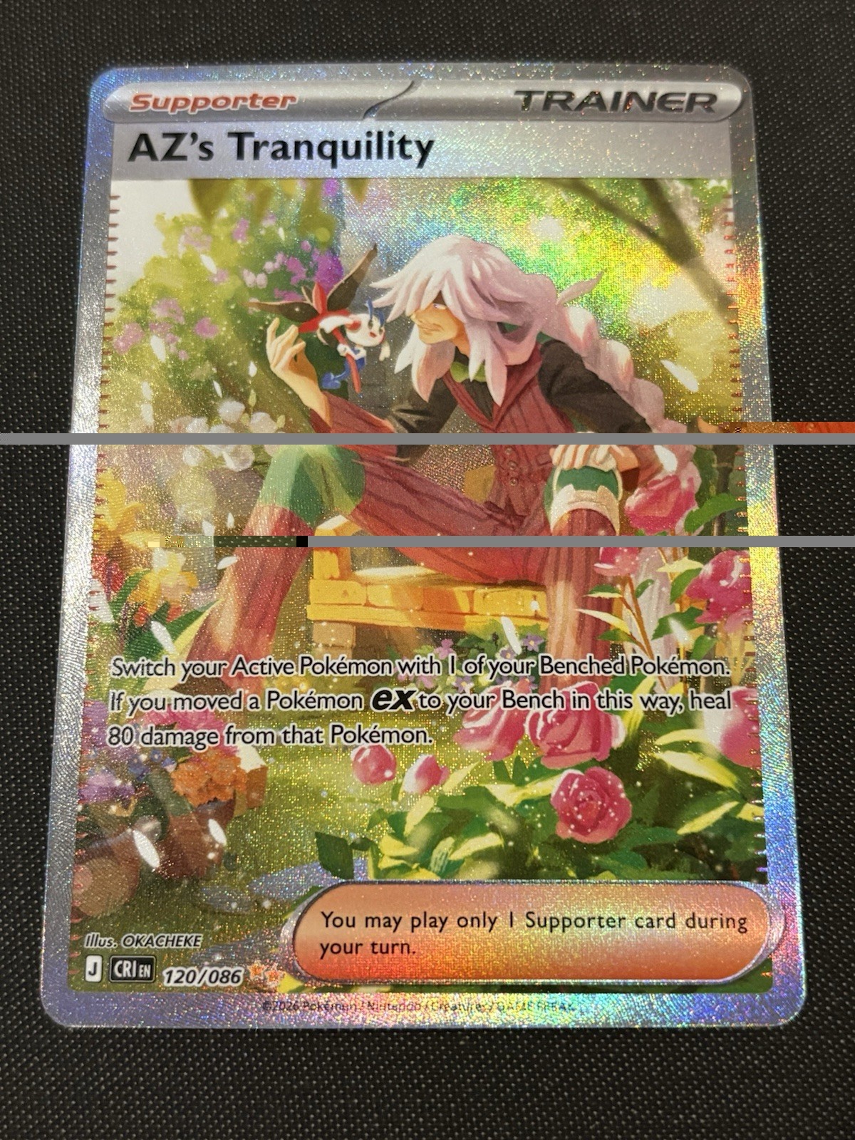 Pokémon Chaos Rising AZ’s Tranquility 120/86 Special Illustration Rare NM