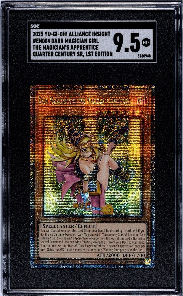 POP 1!! Konami Yu-Gi-Oh! 2025 Alliance Insight EN004 Dark Magician Girl SGC 9.5