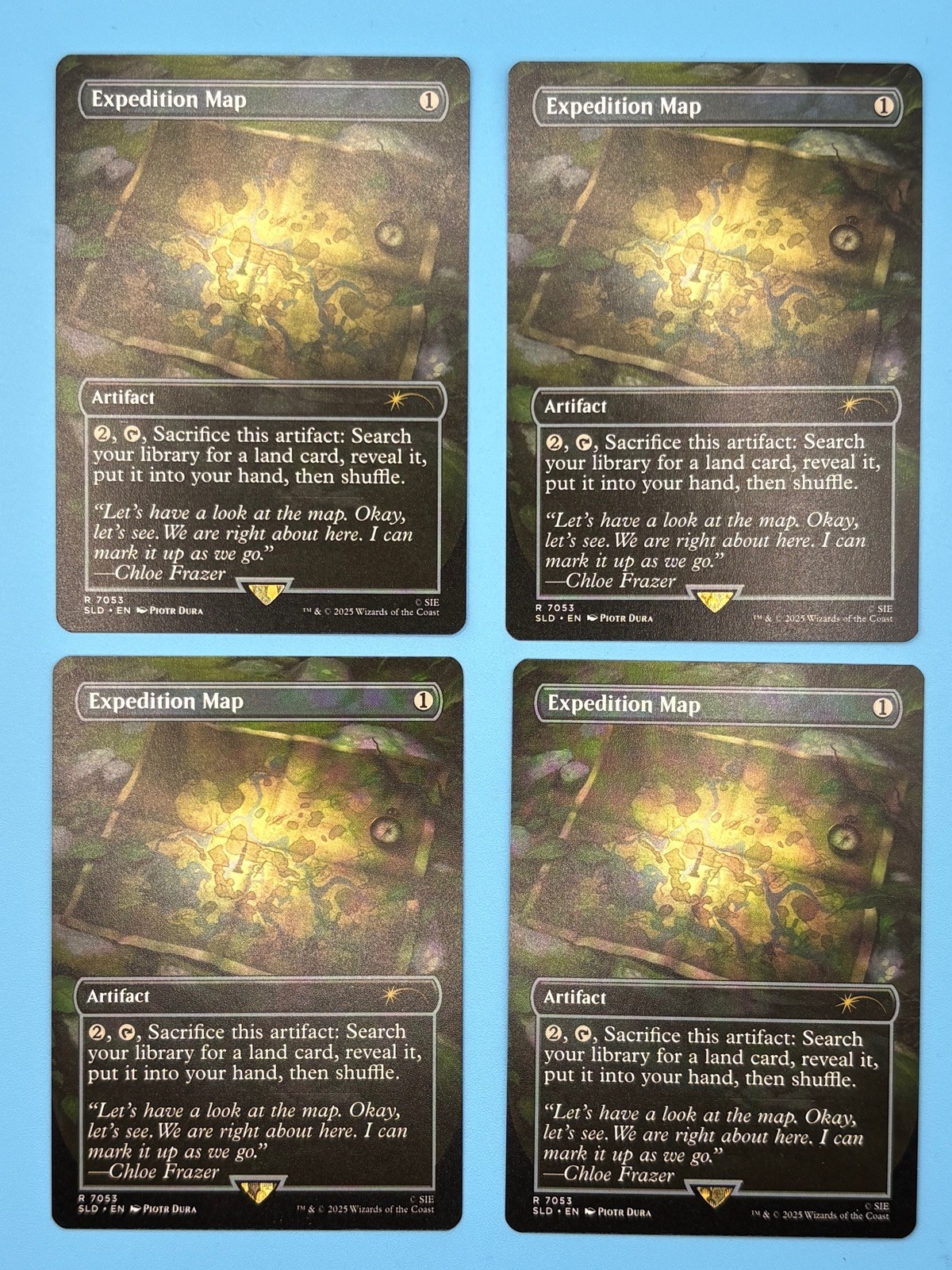 4x Expedition Map Secret Lair Non-foil Artifact Search for a Land MTG Magic
