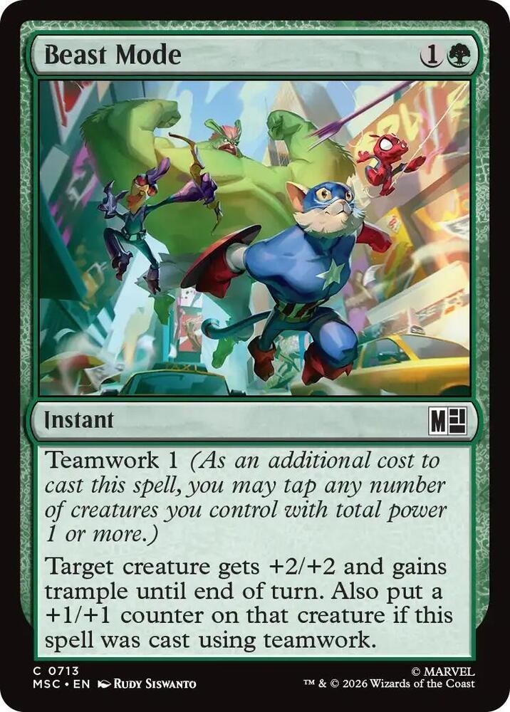 NM Beast Mode, MTG, Super Heroes, Magic the Gathering, 713