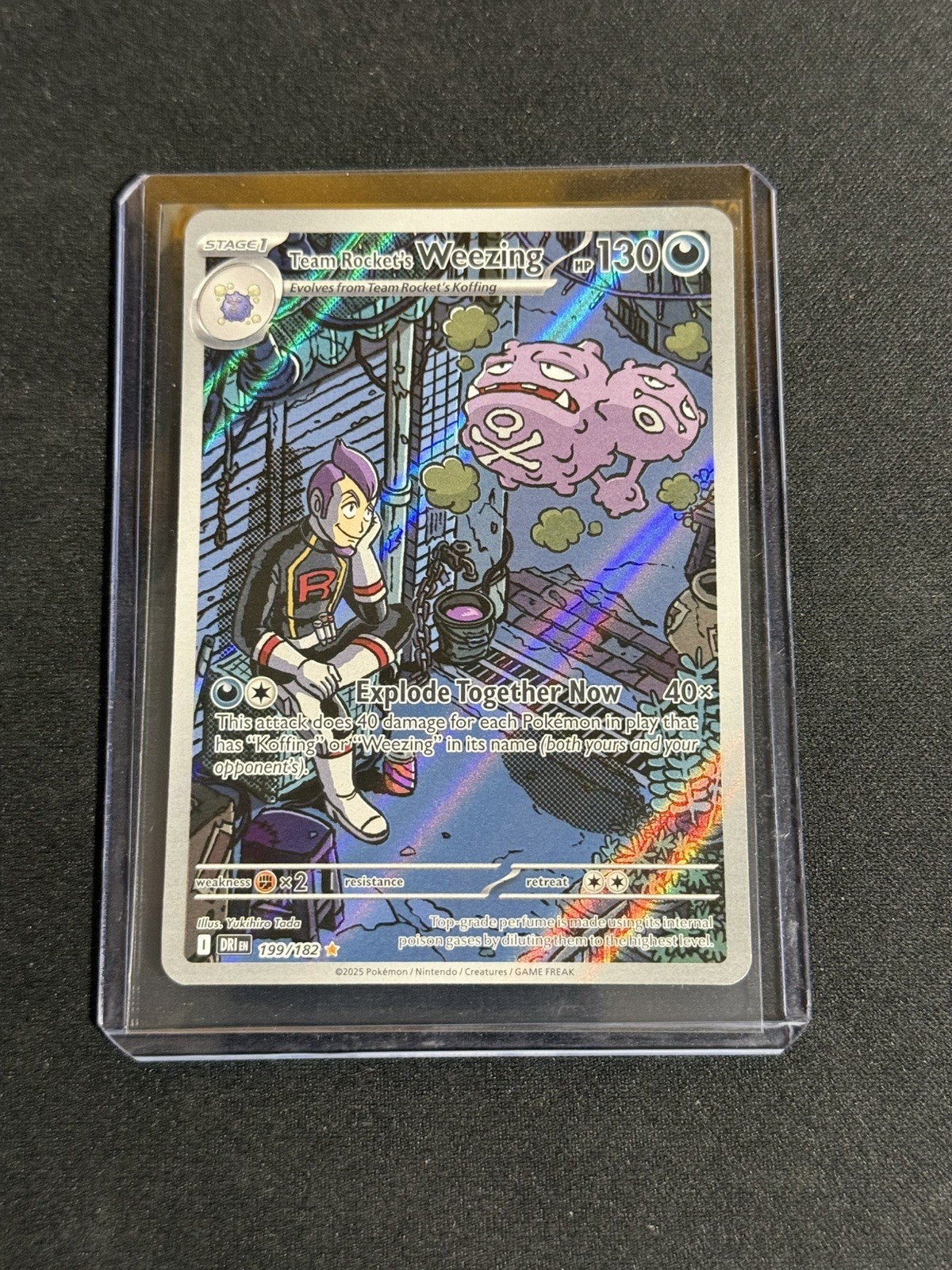 Pokémon Team Rocket’s Weezing 199/182 Sv10 IR Holo English (NM)