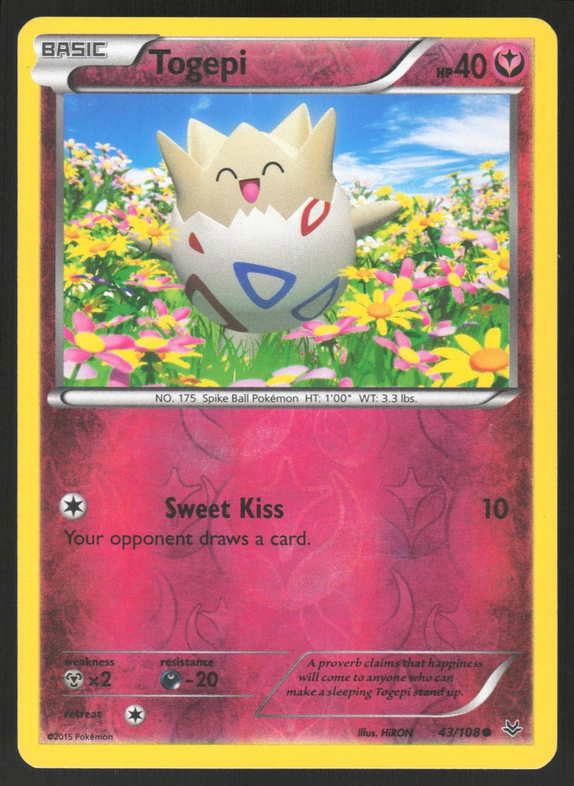 POKEMON TOGEPI ROARING SKIES 43/108 REVERSE HOLO COMMON DMG