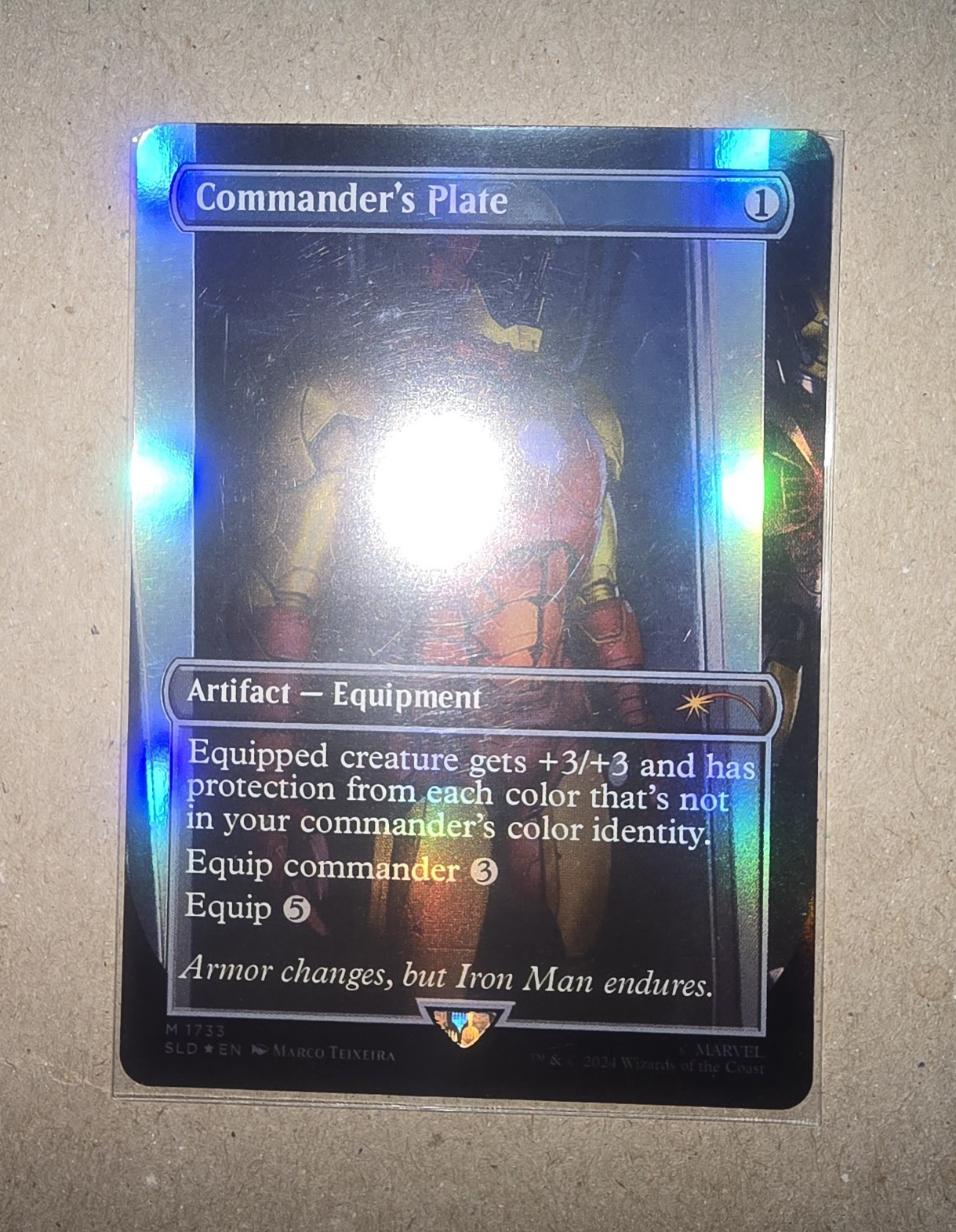 MTG SLD Commander’s Plate #1733 Rainbow Foil NM/M