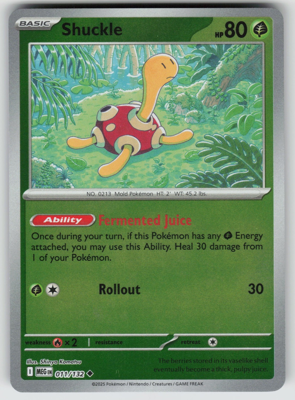 Shuckle – Reverse Holo ME01: Mega Evolution 011/132 NM Shinya Komatsu