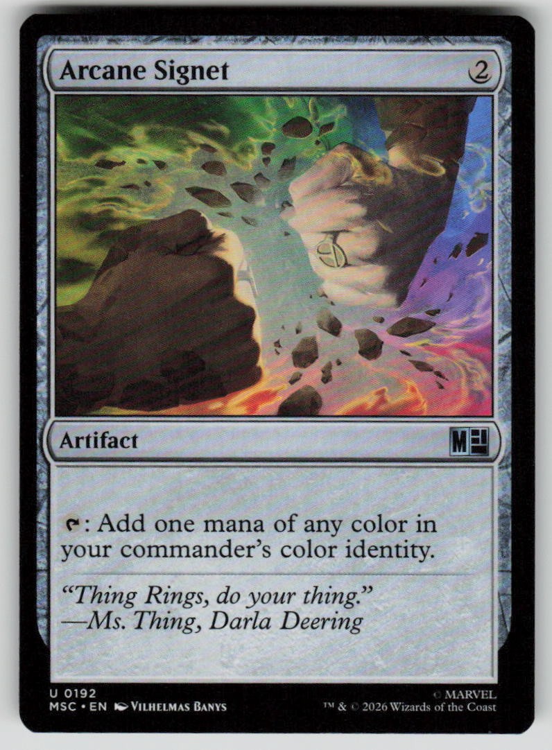 Arcane Signet (0192) Uncommon Commander: Marvel Super Heroes 192 MTG NM 2026
