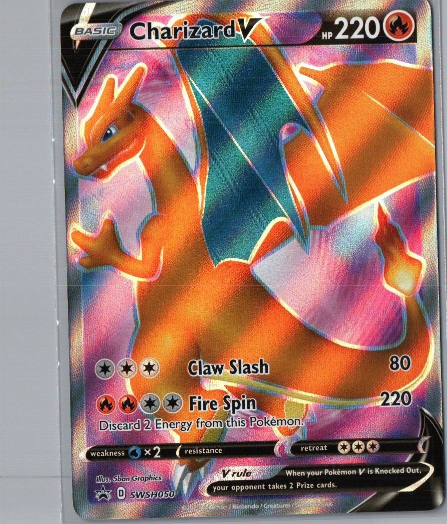 Charizard V SWSH050 Holo Promo Sword & Shield Promo Pokemon Near Mint