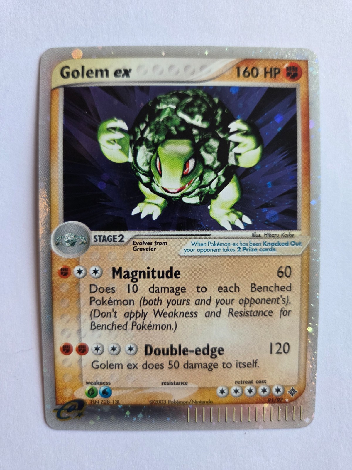 Pokémon TCG Golem ex 91/97 Dragon EX Holo Ultra Rare English NM