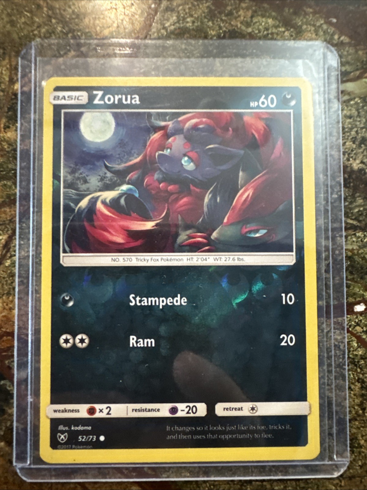 Zorua 52/73 Shining Legends Reverse Holo