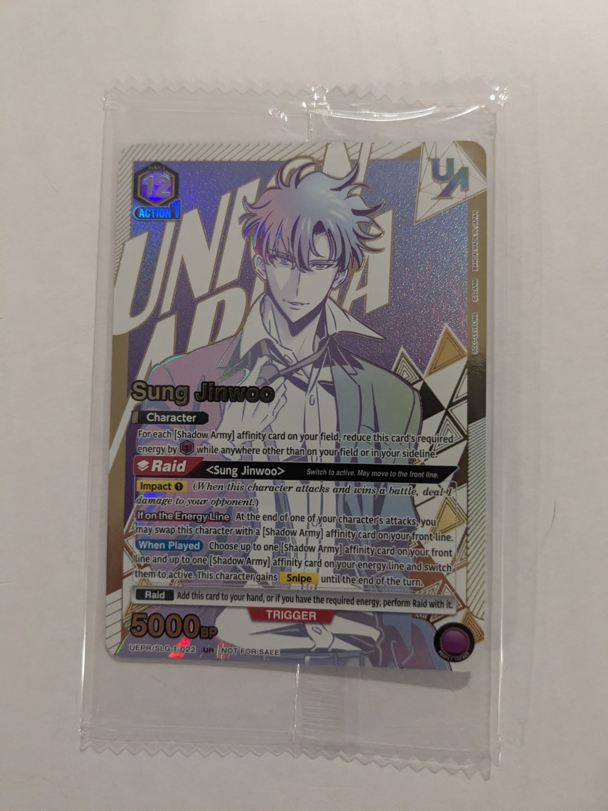 Union Arena Solo Leveling Sung Jinwoo Rare Battle TOP2 English Promo Sealed