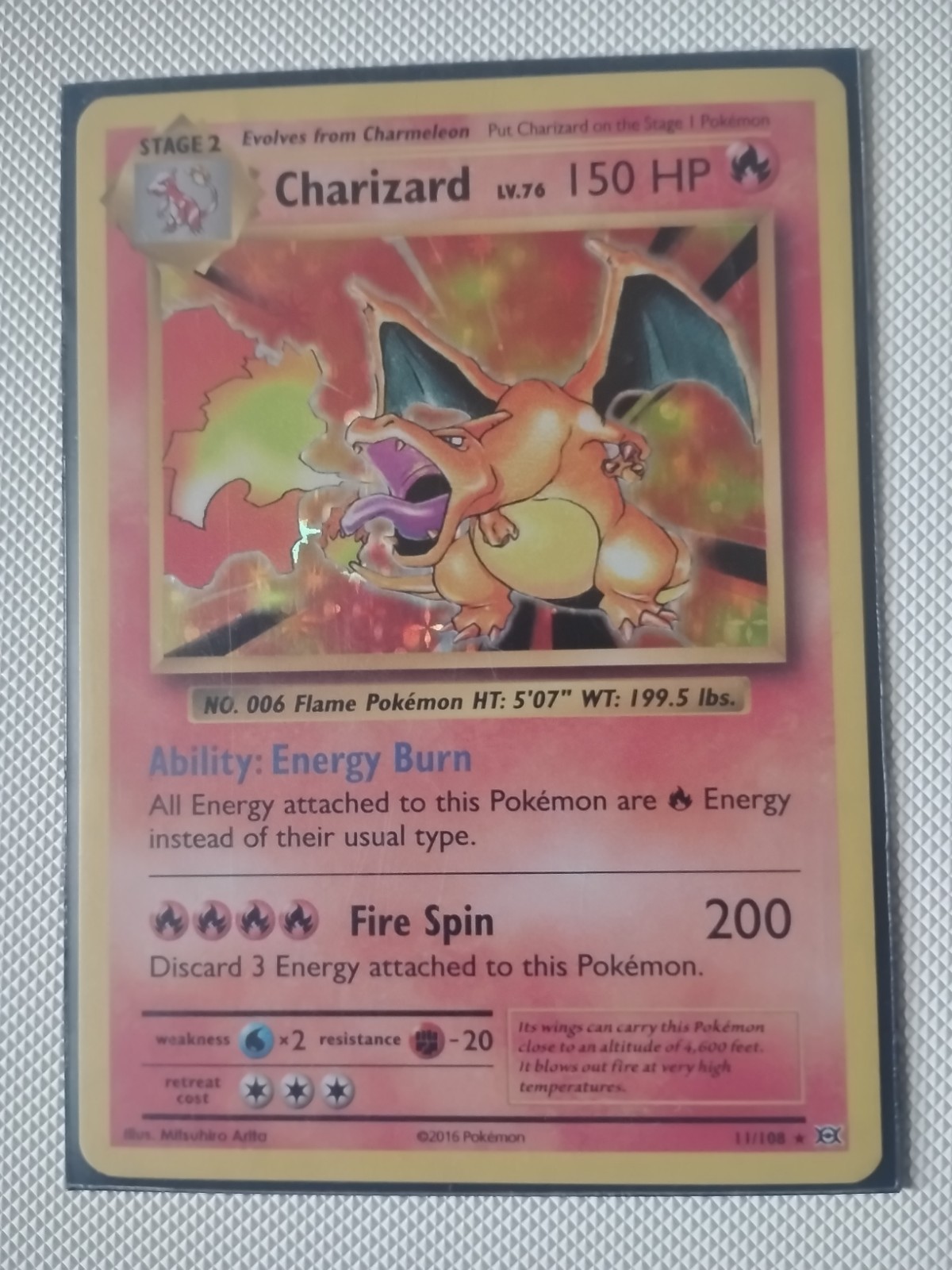 Charizard 11/108 Evolutions Holo