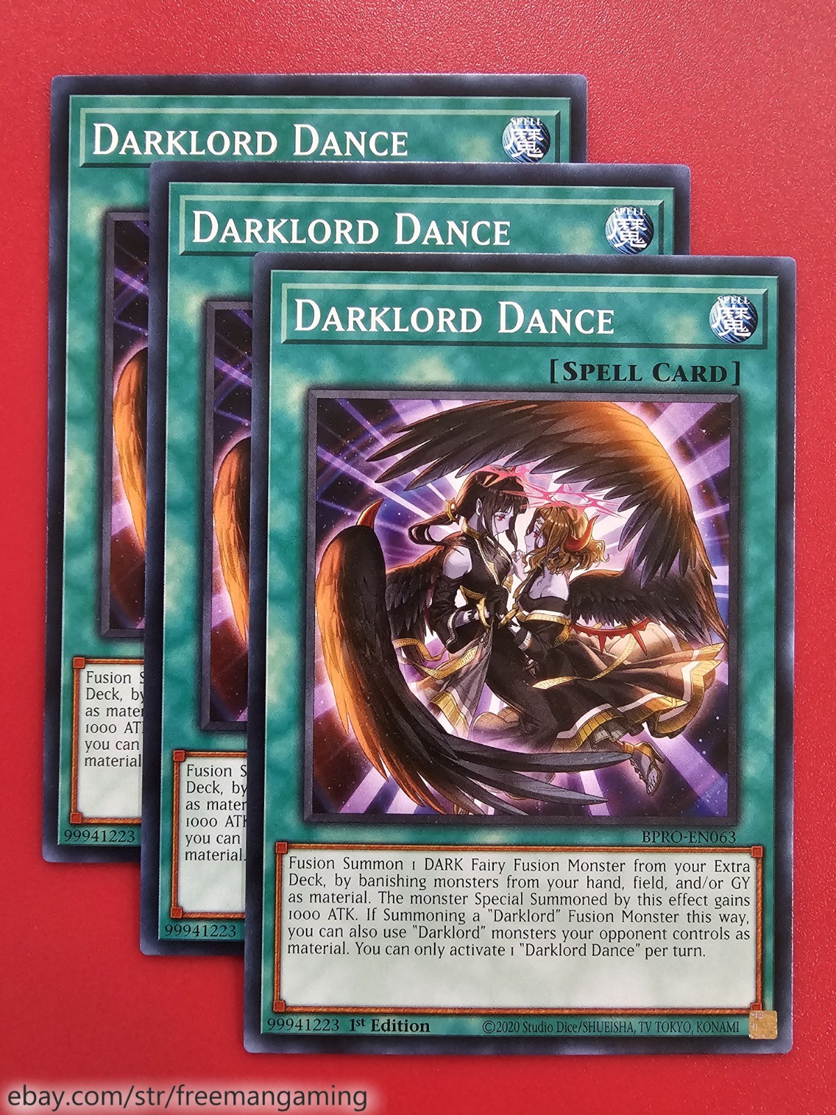 Yugioh Darklord Deck Core Set 9 card BPRO-EN019 018 063 Djehuty Gulgolet Dance