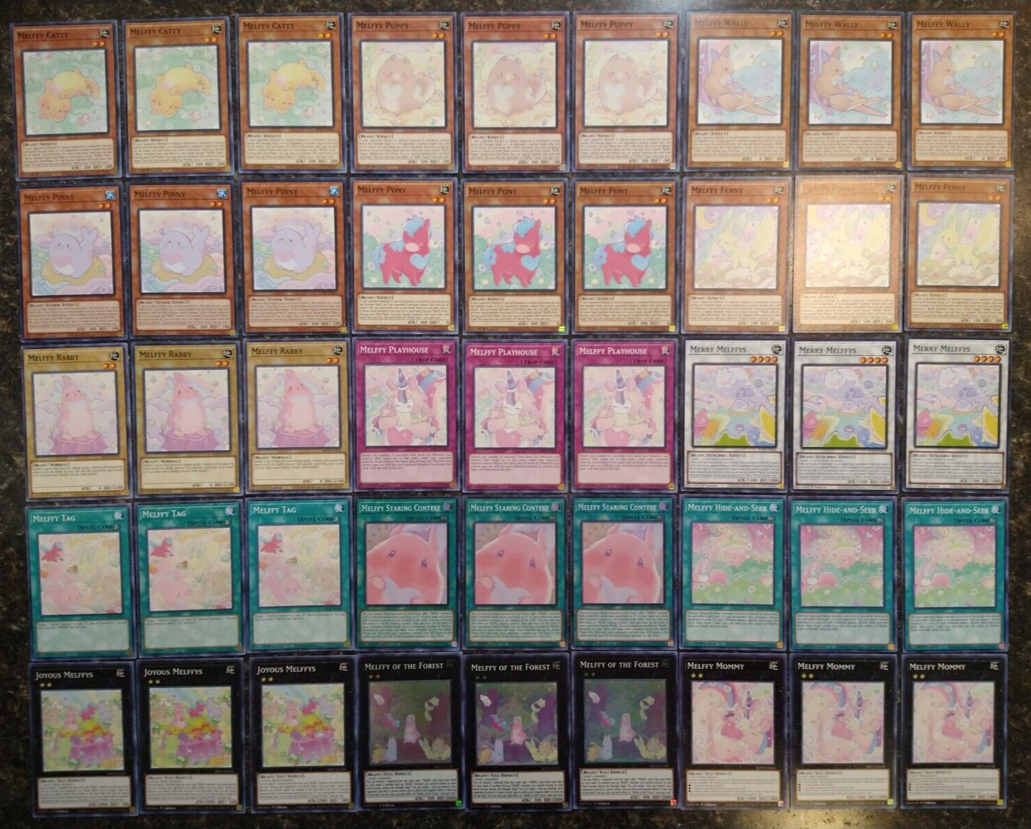 Yugioh Melffy Deck Catty Rabby Puppy Pony Fenny Pinny Wally Joyous