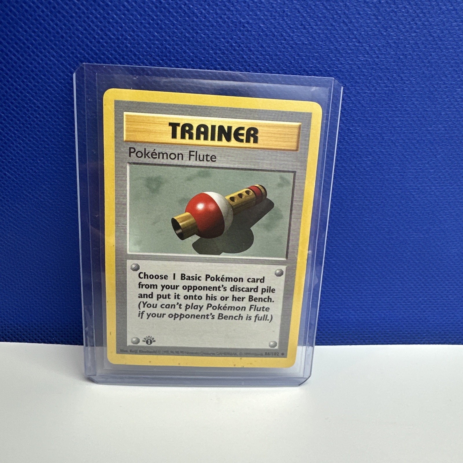 1999 Pokémon Flute Trainer 1st Edition Base Set Shadowless 86/102 Uncommon
