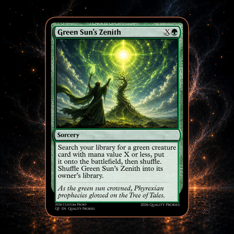 Green Sun’s Zenith – Custom MTG card