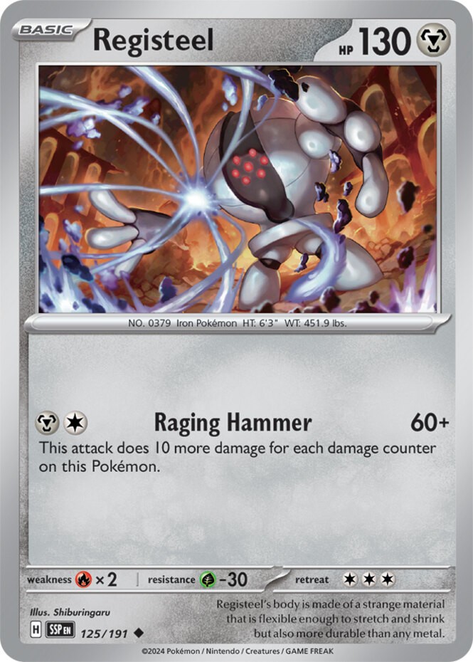 Registeel – 125/191 – Uncommon – Near Mint – Scarlet & Violet – Surging Sparks