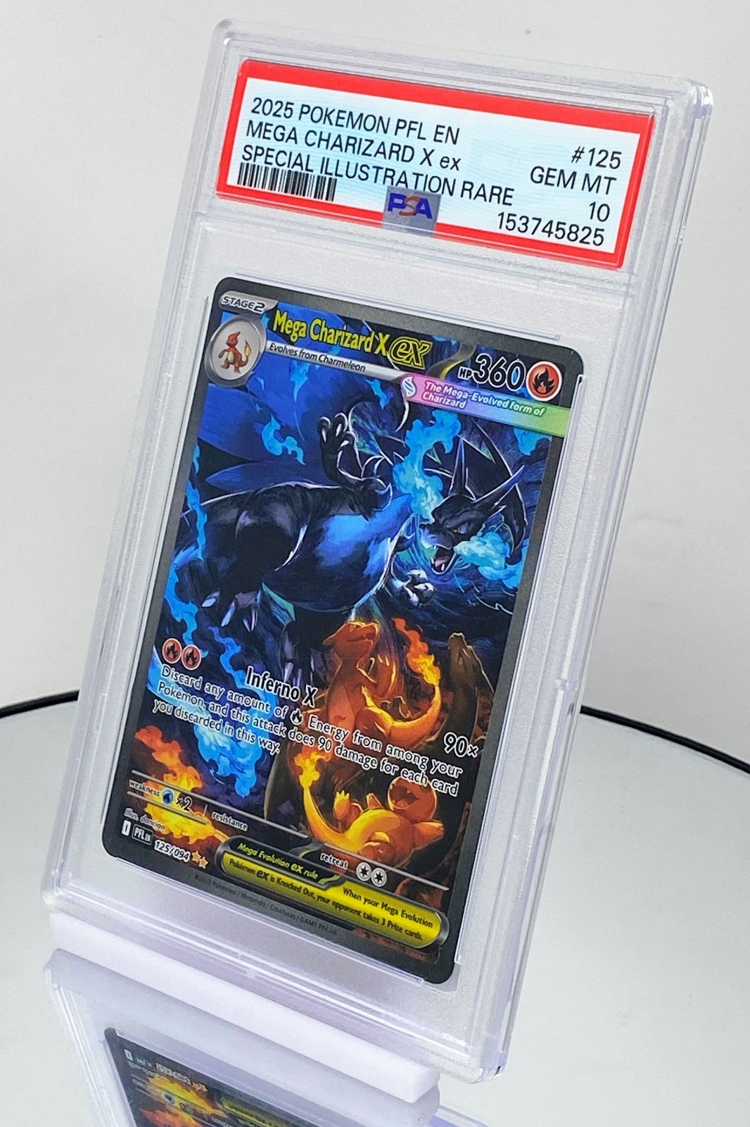 PSA 10 (5825) Mega Charizard X ex 125/094 – Illustration Rare Phantasmal Flames