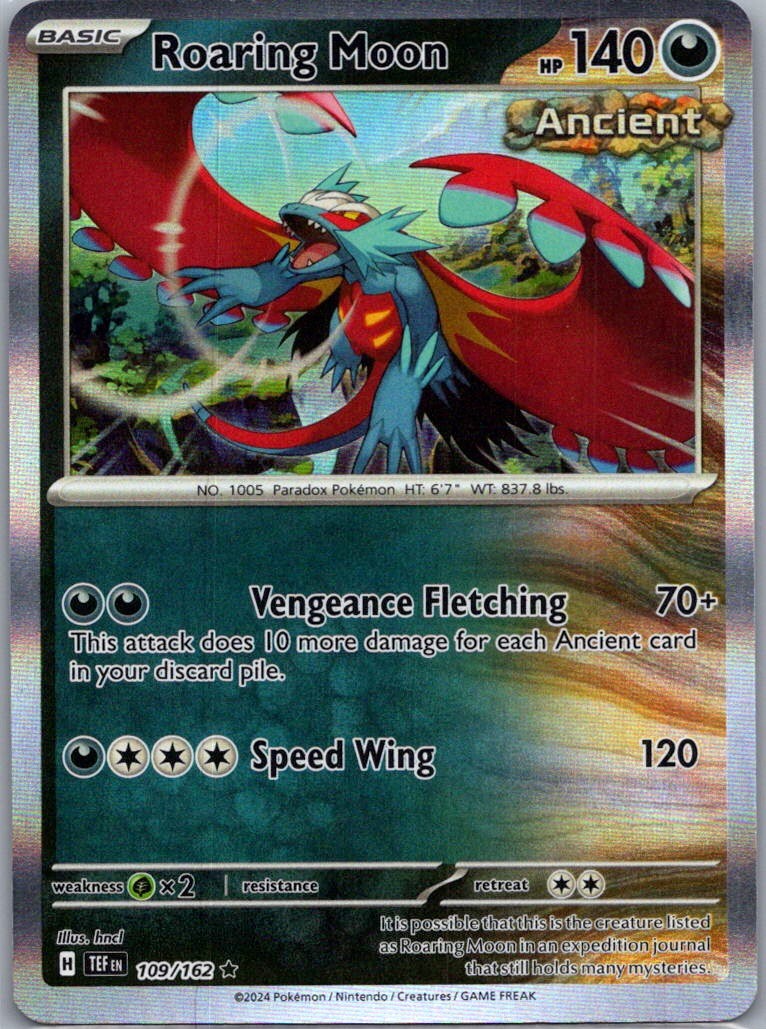 Roaring Moon Rare Holo 109/162 SV05: Temporal Forces NM