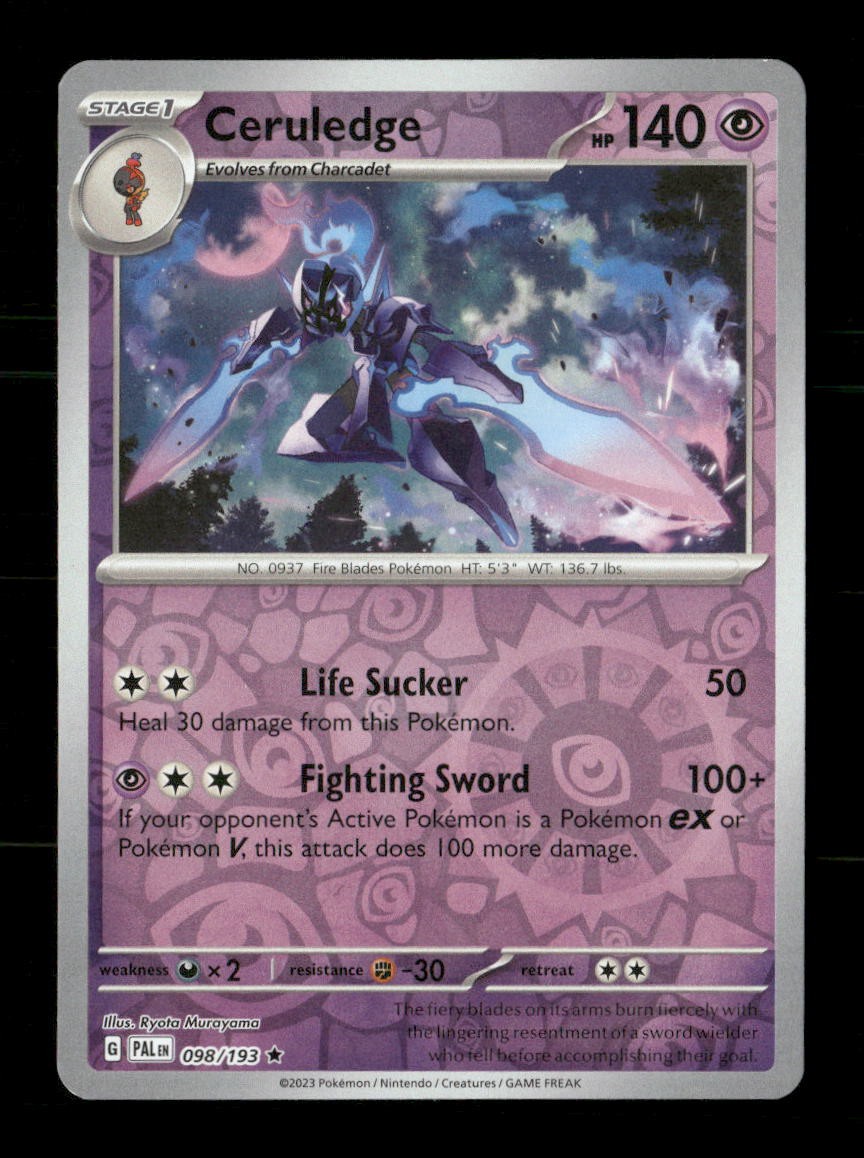 Ceruledge 098/193 Paldea Evolved Reverse Holo NM/M Pokemon