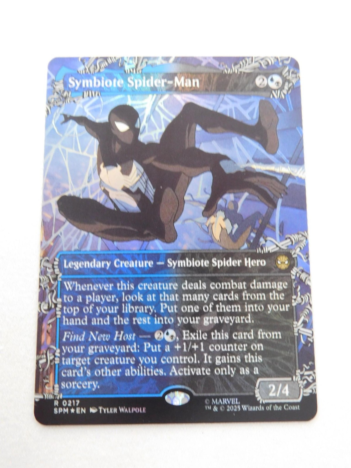 Symbiote Spider-Man Foil Borderless 0217 Spider-Man Magic the Gathering Rare