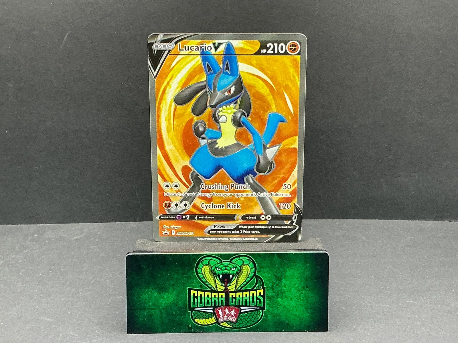 2022 Sword & Shield Lucario V Holo Black Star Promo FA #SWSH213
