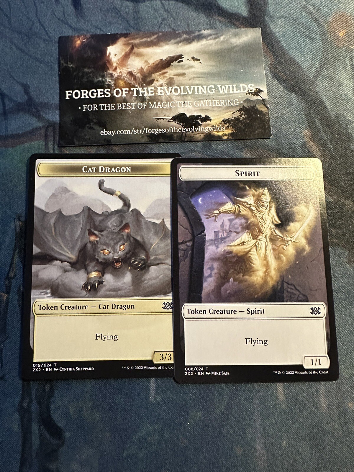 Cat Dragon 019 Spirit 008 Token – Double Masters 2022 – 2X2