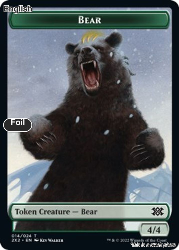 Magic Bear // Angel Double-Sided Token 14 // 3 Token Double Masters 2022 NM Foil