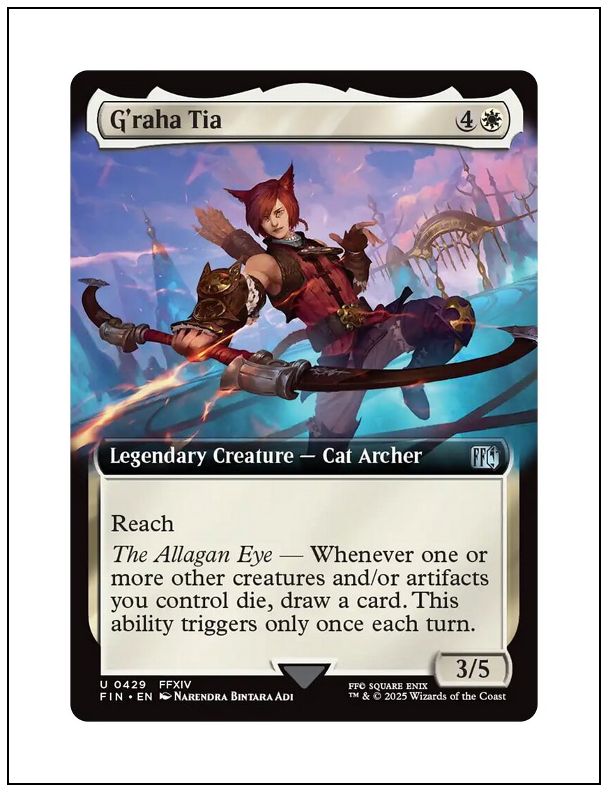 1x G’raha Tia, Extended Art, Final Fantasy, Magic MTG NM