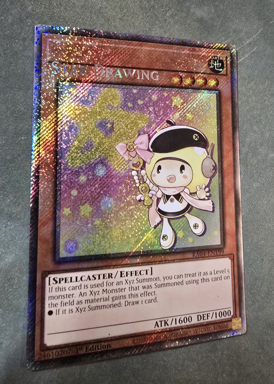 Star Drawing MISPRINT! (Platinum Secret Rare) RA04-EN199 1st Edition-NM 🔥