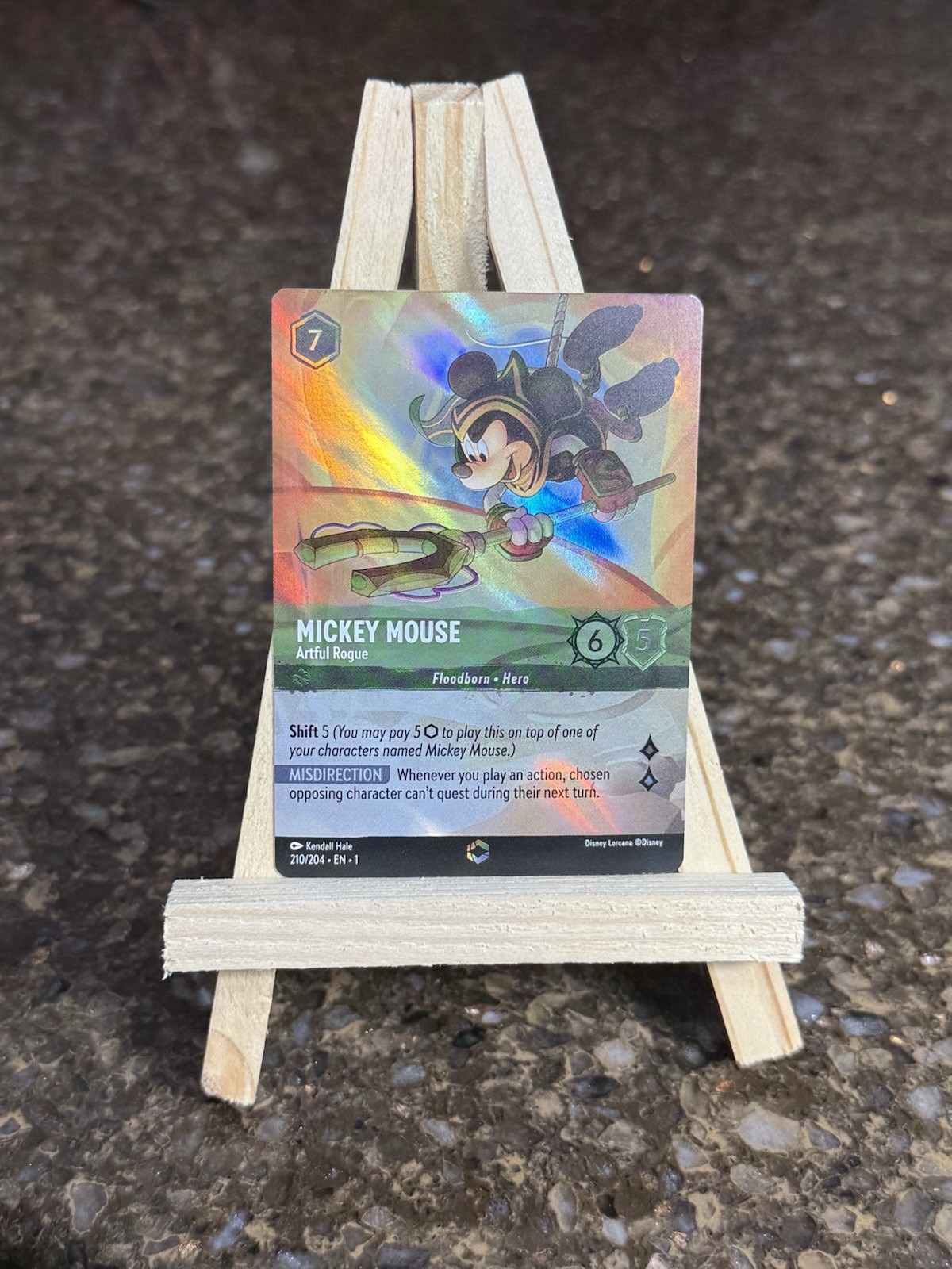 Disney Lorcana TCG Mickey Mouse Artful Rogue 210/204 Foil The First Chapter