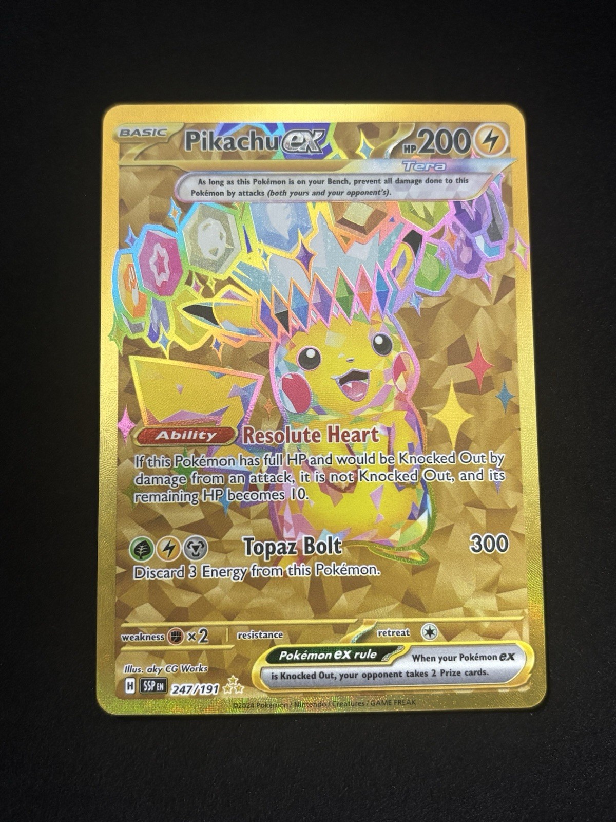Pikachu ex 247/191 Sv08: Surging Sparks Holo Pokémon TCG – NM