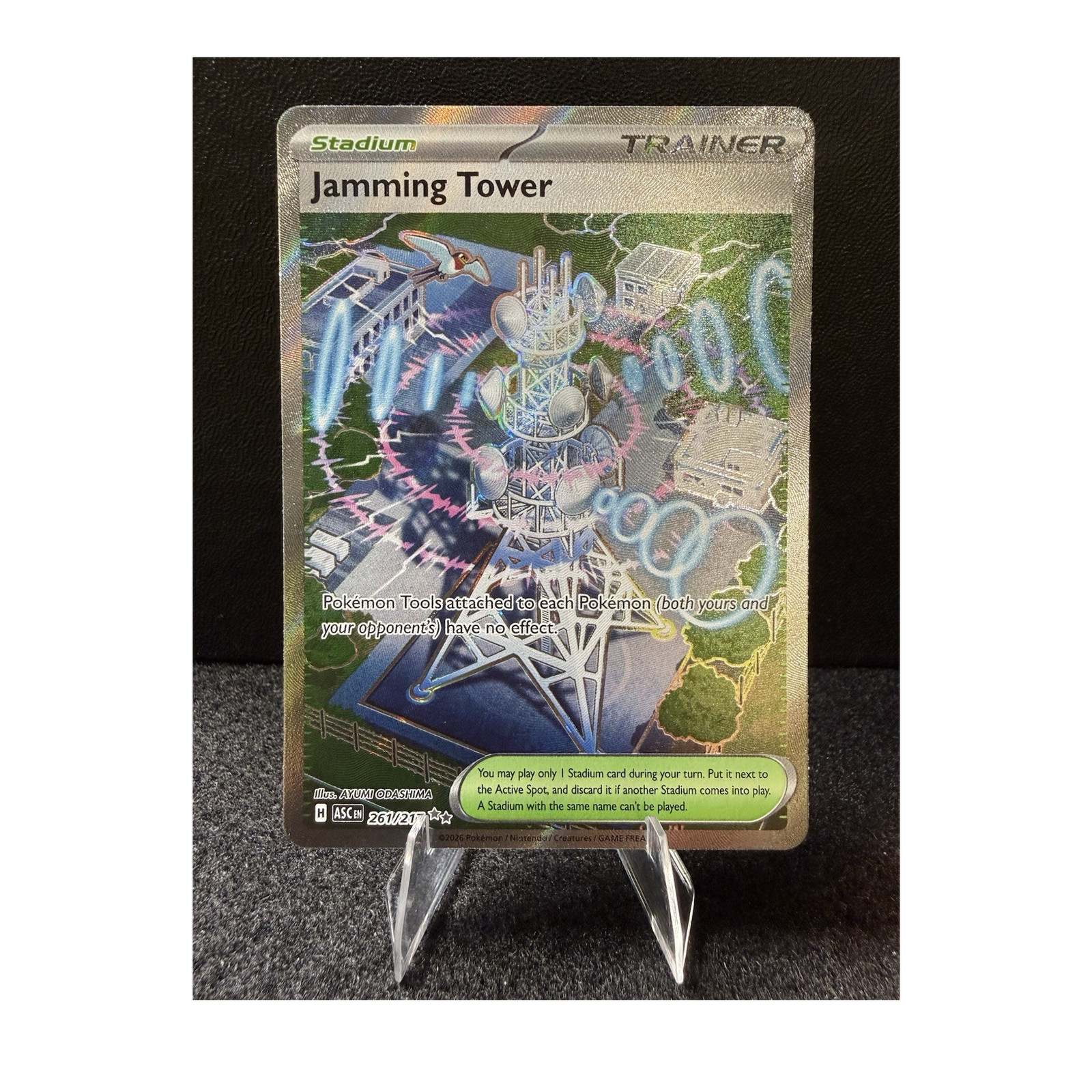 Pokémon Jamming Tower 261/217 ASC Holo Hyper Rare Trainer EN