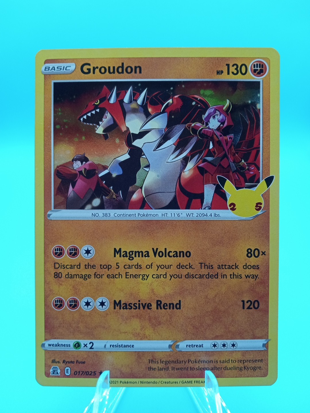 2021 Pokemon Celebrations Groudon #017