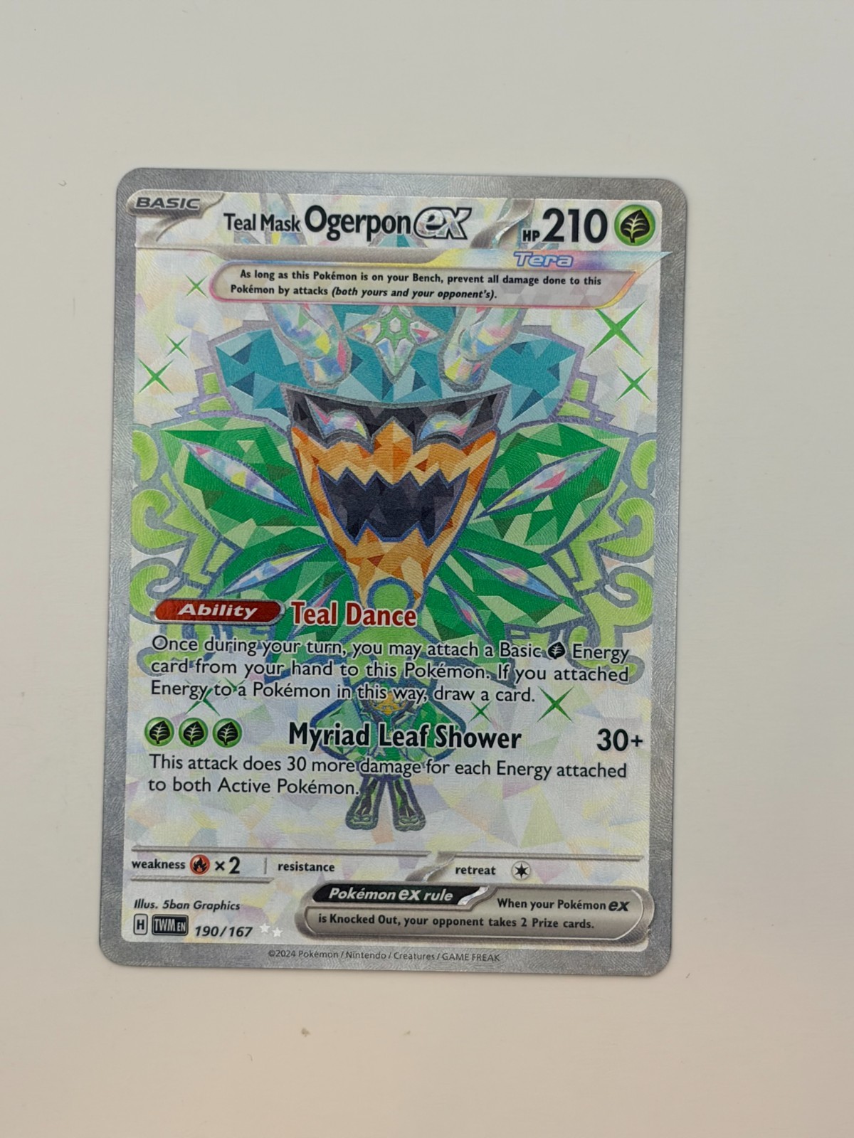Teal Mask Ogerpon ex 190/167 Sv06: Twilight Masquerade Holo