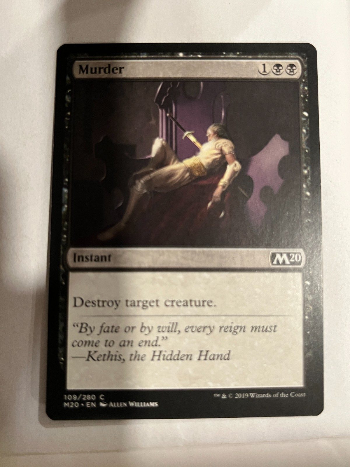 Murder – 2020 Core Set M20 – Magic the Gathering MTG Nice!