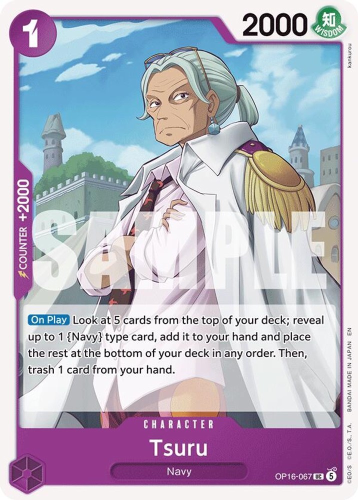 One Piece Card Game Tsuru OP16-067 The Time of Battle Near Mint