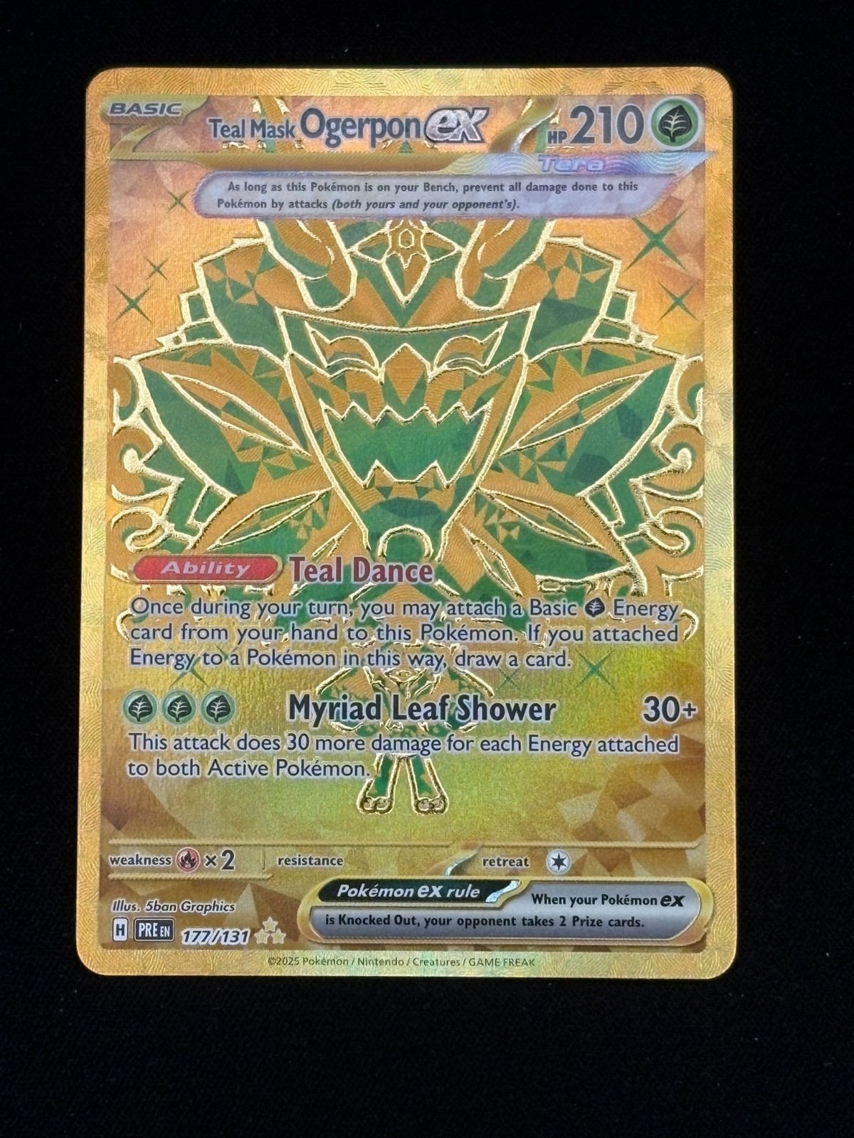 Teal Mask Ogerpon ex 177/131 – Prismatic Evolutions Holo – NM